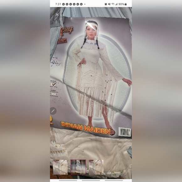 NATIVE INDIAN MAIDEN COSTUME. - Picture 1 of 3